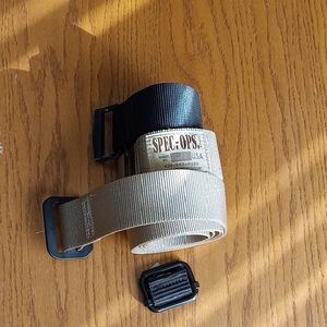 Spec-Ops Men's Black and Tan Tactical Belt Bundle